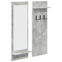 Perchero de pared con estante Gris concreto 70 x 10 x 90 cm