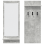 Perchero de pared con estante Gris concreto 70 x 10 x 90 cm