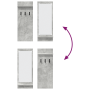 Perchero de pared con estante Gris concreto 70 x 10 x 90 cm