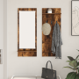 Perchero de pared con estante Roble ahumado 70 x 10 x 90 cm