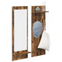 Perchero de pared con estante Roble ahumado 70 x 10 x 90 cm