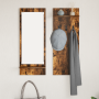 Perchero de pared con estante Roble ahumado 70 x 10 x 90 cm