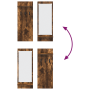 Perchero de pared con estante Roble ahumado 70 x 10 x 90 cm