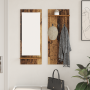 Perchero de pared con estante Madera envejecida 70 x 10 x 90 cm
