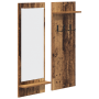Perchero de pared con estante Madera envejecida 70 x 10 x 90 cm