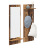 Perchero de pared con estante Madera envejecida 70 x 10 x 90 cm