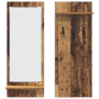 Perchero de pared con estante Madera envejecida 70 x 10 x 90 cm