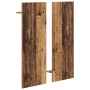 Perchero de pared con estante Madera envejecida 70 x 10 x 90 cm