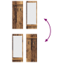 Perchero de pared con estante Madera envejecida 70 x 10 x 90 cm
