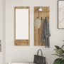 Perchero de pared con estante Roble artesanal 70 x 10 x 90 cm