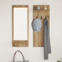 Perchero de pared con estante Roble artesanal 70 x 10 x 90 cm