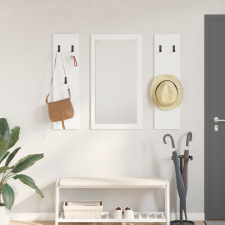 Perchero de pared Blanco 96 x 1.5 x 90 cm Madera contrachapada