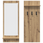 Perchero de pared con estante Roble artesanal 70 x 10 x 90 cm