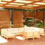 Gartenmöbel 12 Stück und Kissen aus massivem Kiefernholz von vidaXL, Gartensets - Ref: Foro24-3097271, Preis: 957,55 €, Rabat...