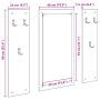 Perchero de pared Blanco 96 x 1.5 x 90 cm Madera contrachapada