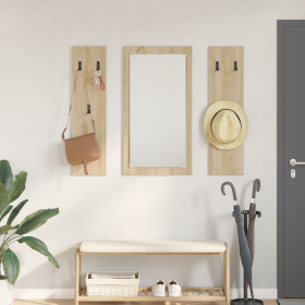Perchero de pared Roble Sonoma 96 x 1.5 x 90 cm