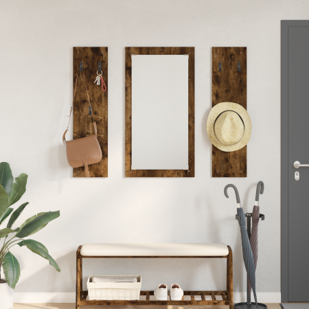 Perchero de pared Roble ahumado 96 x 1.5 x 90 cm