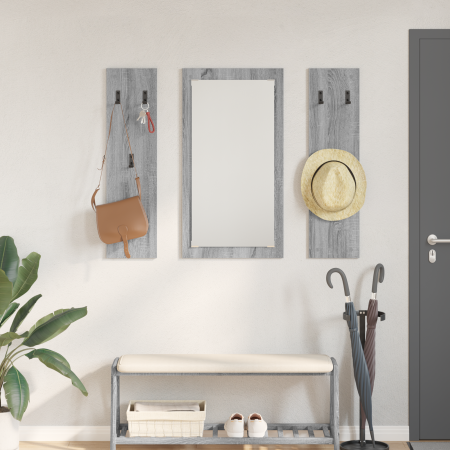 Perchero de pared Gris sonoma 96 x 1.5 x 90 cm