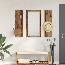 Perchero de pared Madera antigua 96 x 1.5 x 90 cm