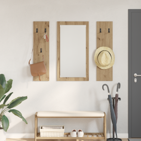Perchero de pared Roble artisan 96 x 1.5 x 90 cm