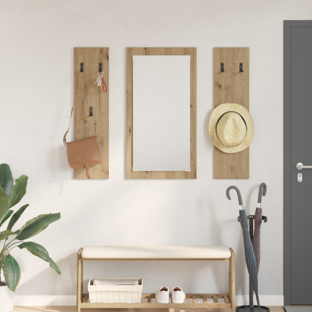 Perchero de pared Roble artisan 96 x 1.5 x 90 cm