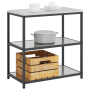 Estante de almacenamiento de cocina Plateado 60 x 50 x 92 cm