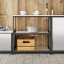 Estante de almacenamiento de cocina Plateado 60 x 50 x 92 cm