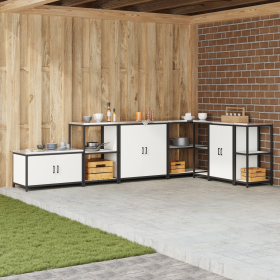 Estante de almacenamiento de cocina Blanco 60 x 50 x 92 cm