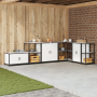 Estante de almacenamiento de cocina Blanco 60 x 50 x 92 cm