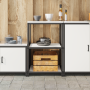 Estante de almacenamiento de cocina Blanco 60 x 50 x 92 cm