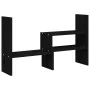 Solid black pine wood monitor stand (39-72)x17x43 cm by vidaXL, Computer bases and risers - Ref: Foro24-814013, Price: 23,38 ...