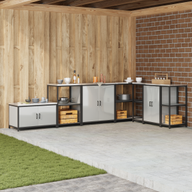 Estante de almacenamiento de cocina Plateado 60 x 50 x 92 cm