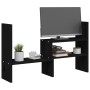 Solid black pine wood monitor stand (39-72)x17x43 cm by vidaXL, Computer bases and risers - Ref: Foro24-814013, Price: 23,64 ...