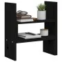 Solid black pine wood monitor stand (39-72)x17x43 cm by vidaXL, Computer bases and risers - Ref: Foro24-814013, Price: 23,38 ...