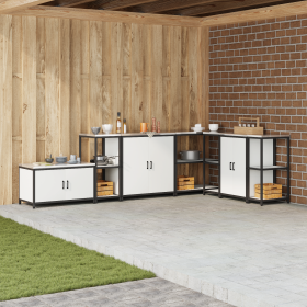 Estante de almacenamiento de cocina Blanco 60 x 50 x 92 cm