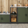 Estante de almacenamiento de cocina Verde oliva 60 x 50 x 92 cm