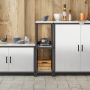 Estante de almacenamiento de cocina Plateado 60 x 50 x 92 cm