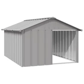 Graue Hundehütte aus verzinktem Stahl, 116,5 x 153 x 81,5 cm von vidaXL, Hundehütten - Ref: Foro24-171543, Preis: 116,24 €, R...