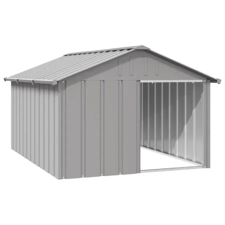 Graue Hundehütte aus verzinktem Stahl, 116,5 x 153 x 81,5 cm von vidaXL, Hundehütten - Ref: Foro24-171543, Preis: 116,24 €, R...
