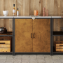 Gabinete de Almacenamiento para Cocina Oxidado 60 x 50 x 92 cm
