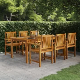 Garden dining set 7 pieces solid acacia wood by vidaXL, Garden sets - Ref: Foro24-3098680, Price: 620,08 €, Discount: %