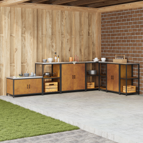 Gabinete de Almacenamiento para Cocina Oxidado 60 x 50 x 92 cm