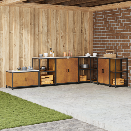 Gabinete de Almacenamiento para Cocina Oxidado 60 x 50 x 92 cm