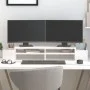 Monitorständer aus massivem Kiefernholz weiß 100x27,5x15 cm von vidaXL, Computersockel und -erhöhungen - Ref: Foro24-813970, ...