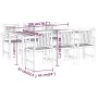 Garten-Essgruppe 7-teilig aus massivem Akazienholz von vidaXL, Gartensets - Ref: Foro24-3098680, Preis: 629,93 €, Rabatt: %