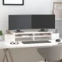 Monitorständer aus massivem Kiefernholz weiß 100x27,5x15 cm von vidaXL, Computersockel und -erhöhungen - Ref: Foro24-813970, ...