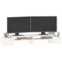 Monitorständer aus massivem Kiefernholz weiß 100x27,5x15 cm von vidaXL, Computersockel und -erhöhungen - Ref: Foro24-813970, ...