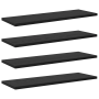 Tablones de estantería de roble negro - Juego de 4, 60x20x1.5