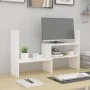 Solid white pine wood monitor stand (39-72)x17x43 cm by vidaXL, Computer bases and risers - Ref: Foro24-814010, Price: 27,23 ...