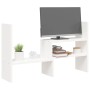 Soporte para monitor madera maciza pino blanco (39-72)x17x43 cm de vidaXL, Bases y elevadores para ordenadores - Ref: Foro24-...